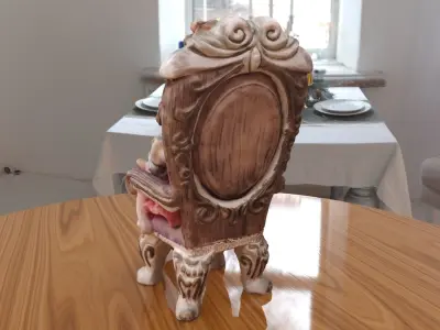 Child Chair Statue low-poly PBR Ornament figurine VR-AR  Low-poly 3D model