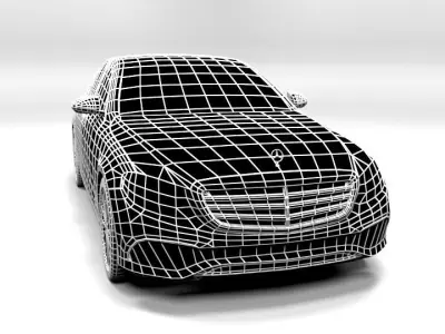 MERCEDES E CLASS 2017 LOWPOLY Low-poly 3D model