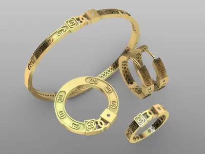 Branded enamel set 3D print model