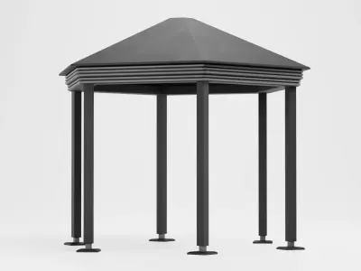 Gazebo V11 Low-poly 3D model