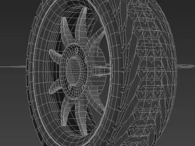 Car Wheel 3D model by brianm87