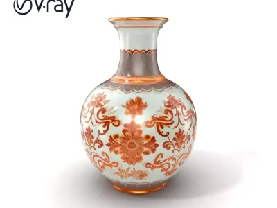 Sophisticated Rosewater Container Intricate Pattern model pack Low-poly 3D model