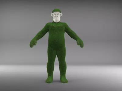 3D Ape for NFT Low-poly 3D model