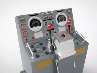 control module aboard a ship 3D model