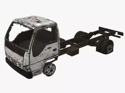 Old Truck 06 Low-poly 3D model