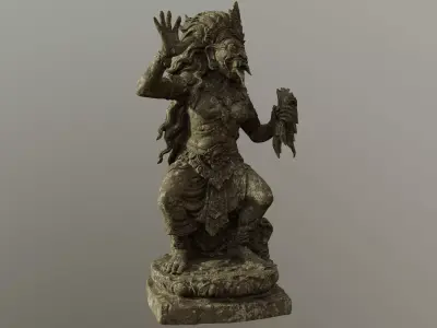 Balinese Rangda Goddess Statue 3D model