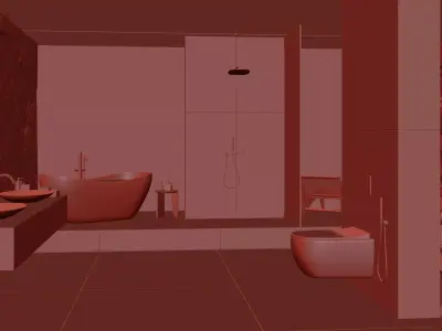 modern bathroom interior scenes 21 3D model