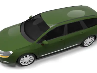 CITROEN C5 VARIANT 2009 LOWPOLY Low-poly 3D model