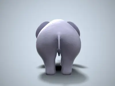 cartoon elephant Low-poly 3D model order