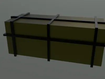 heavy metal industrial equipment with metal box Low-poly 3D model