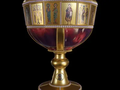 Byzantine chalice Low-poly 3D model