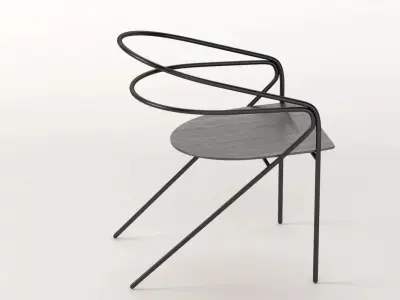 Living Divani Georges Light Steel Chair 3D model