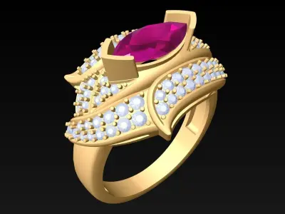 Diamond Ring - Womens Rings - GN229 3D print model