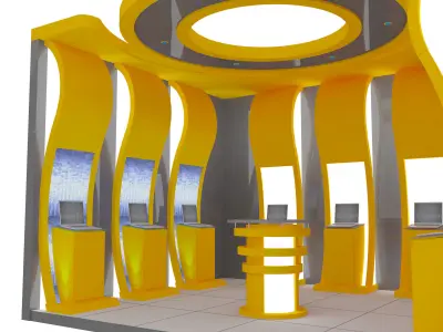  Booth Exhibition Stand a14a 3D model