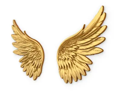 Wings Printable carved decor 05  3D print model