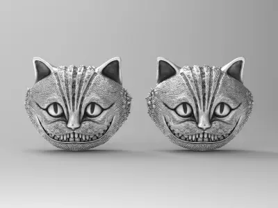 Chechire cat earings 3D print model