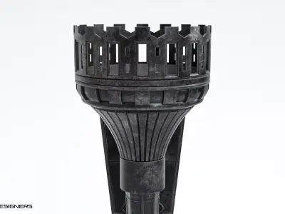 Medieval Wall Sconce Torch Low-poly 3D model