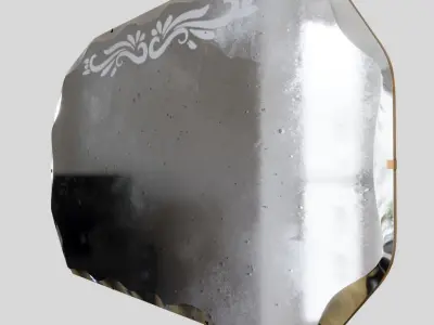 Antique Worn Mirror 3D model