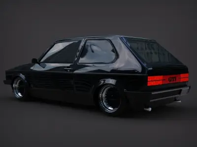Golf GTI 1980 Low-poly 3D model
