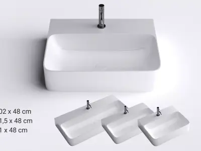 Ceramicanova Aura bathroom sink 01 3D model