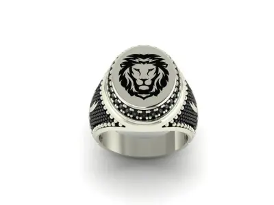 LION MEN RING 3D model