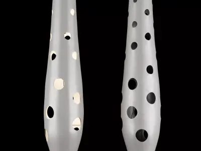 Modern concrete floor lamp 3D model