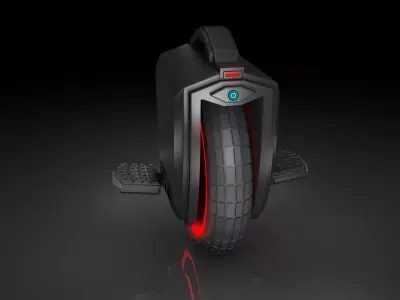 Electric unicycle 3D model