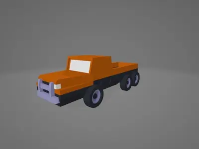pack low poly pickup Low-poly 3D model