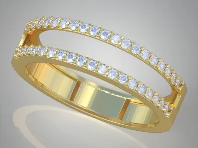 Diamond ring 0546 3D printable model Free 3D print model