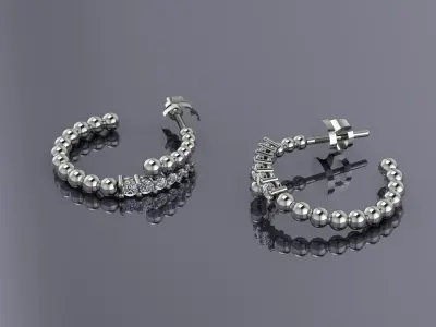 Jewelry Earrings Tiamo Gold MK-32 3D print model