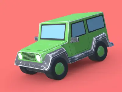 Jeep - Stylized Race Car Pack Low-poly 3D model
