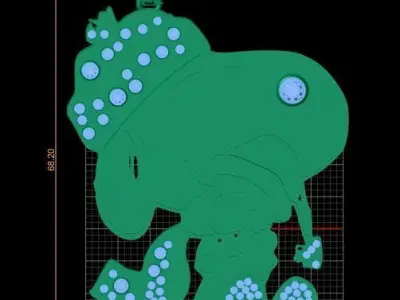 SNOPPY CARTOON CHARACTER PENDANT 3D PRINTABLE MODEL  3D print model