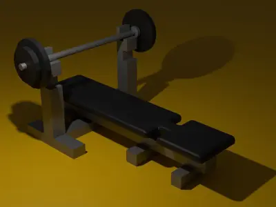 Miniature gym set Free low-poly 3D model