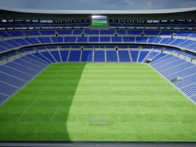 Soccer stadium Low-poly 3D model 56
