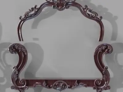 Carved overlays for sofa and chair 3D model