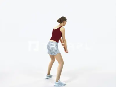 Aspiration 15E Digging Sports Woman Low-poly 3D model