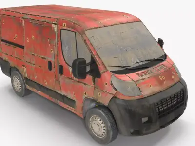 Rusty Van 02 3D model