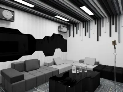 Karaoke room  Free low-poly 3D model