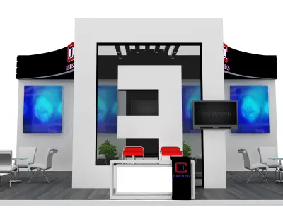  Booth Exhibition Stand a455 3D model