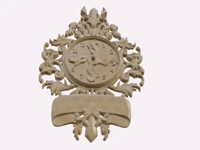 Wooden Clock Decor 3D print model