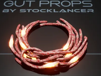 Static Gut Props for ue Low-poly 3D model