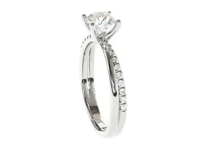 Engagement ring 3D print model