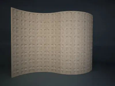 08 ARABIC PATTERN WALL Low-poly 3D model