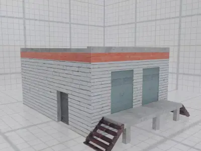 Russian transformer box Low-poly 3D model