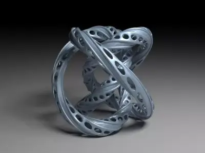 Torus spiral ring Free 3D model
