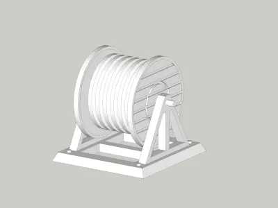 Car Load Cable Drum  by Outland Models Low-poly 3D model