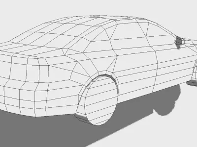 Generic Sedan v8 Low-poly 3D model