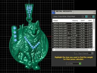 WOLF COIN PENDANT 3D-PRINTABLE MODEL  3D print model