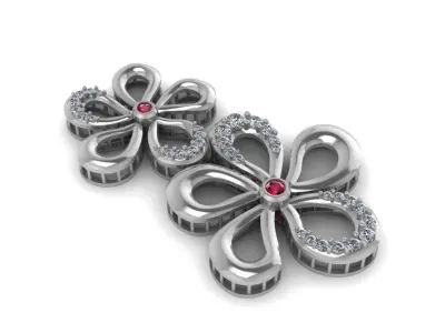 Flower pendant 3d model 3D print model