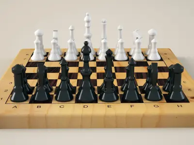 Chess set 3D model